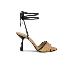 Lpa 'Amara' Beige Raffia And Leather Heel Size 7.5